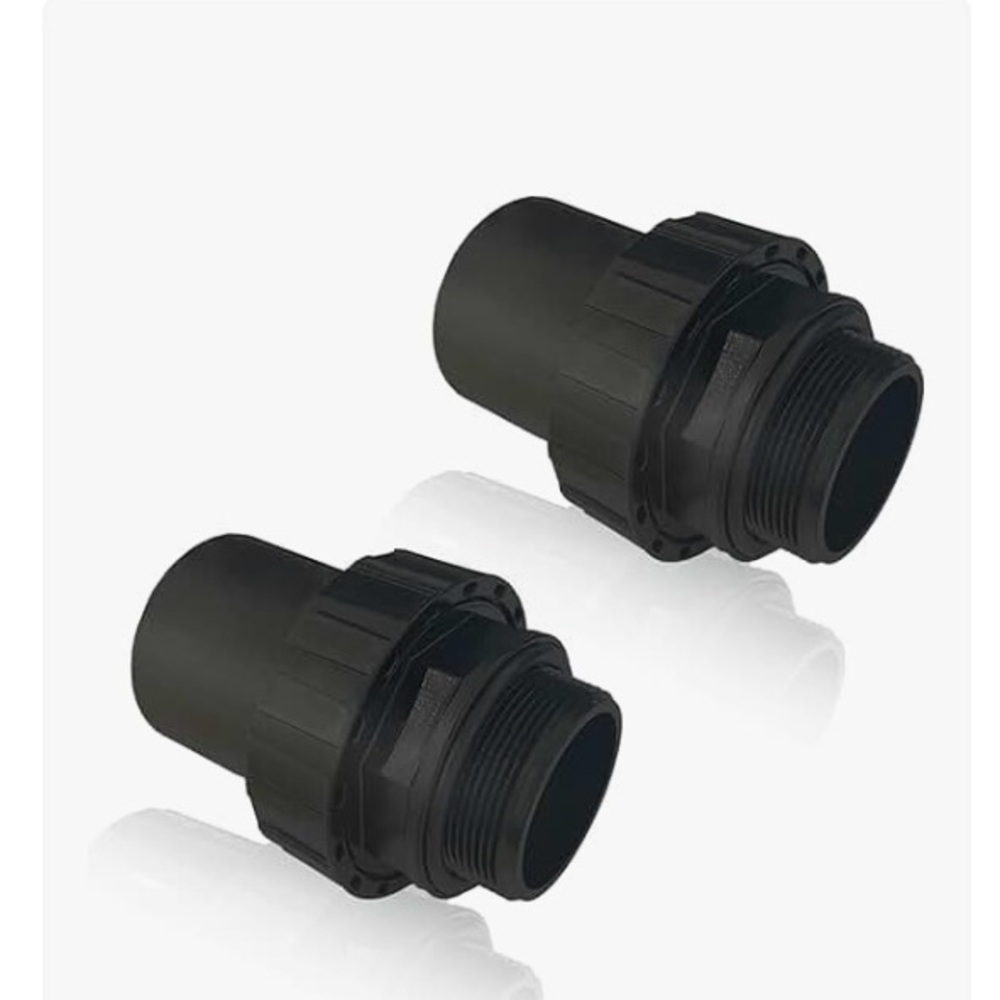 MAYGO 2" PVC pool pump fitting coupling, 2piece.